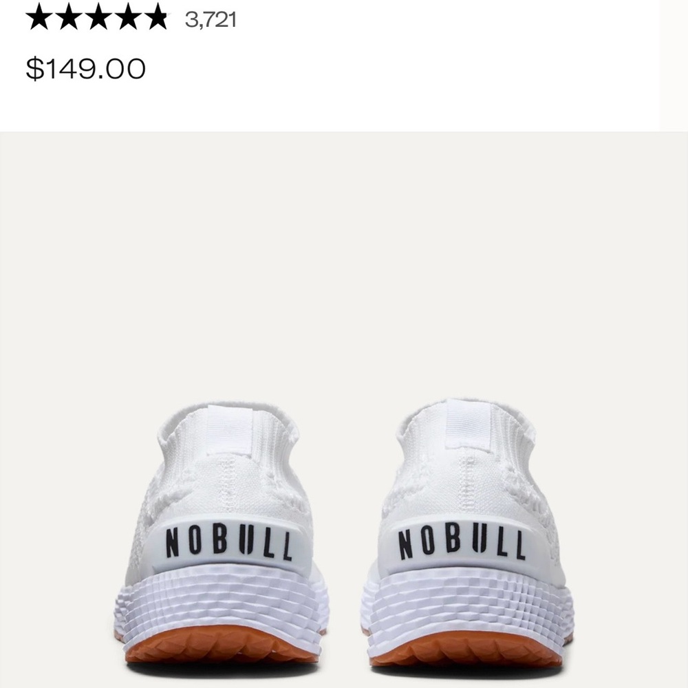 NOBULL Allday knit in White size 8 New - Picture 5 of 9